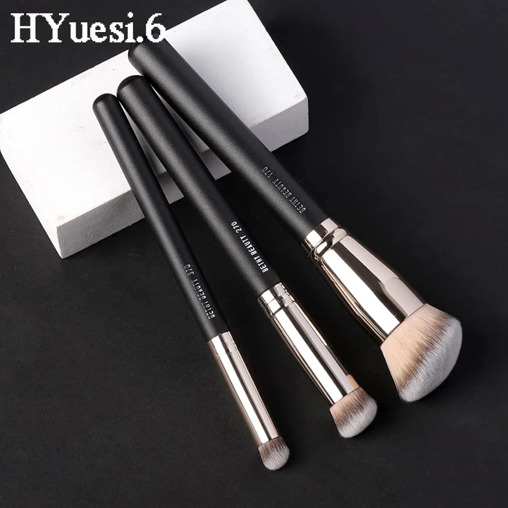 3 Pcs Multifunctional Foundation Brush Set, Travel Kabuki Brush for Women,  Foundation Makeup Brush For Liquid, Buffing, Stippling Brush, Cream (3 Pcs)