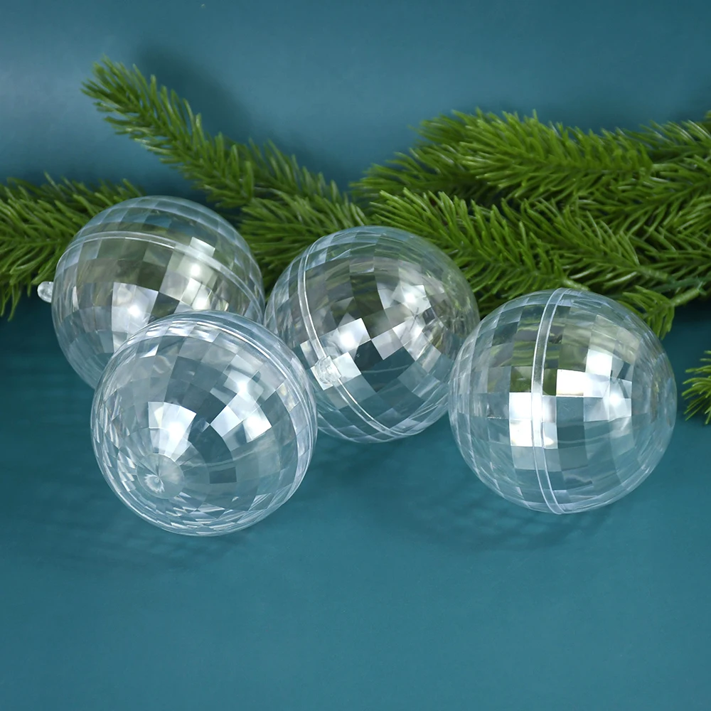 

Christmas Transparent Baubles Plastic Fillable Ball Xmas Tree Hanging Ornaments Decoration For Home Wedding Party Gift Box