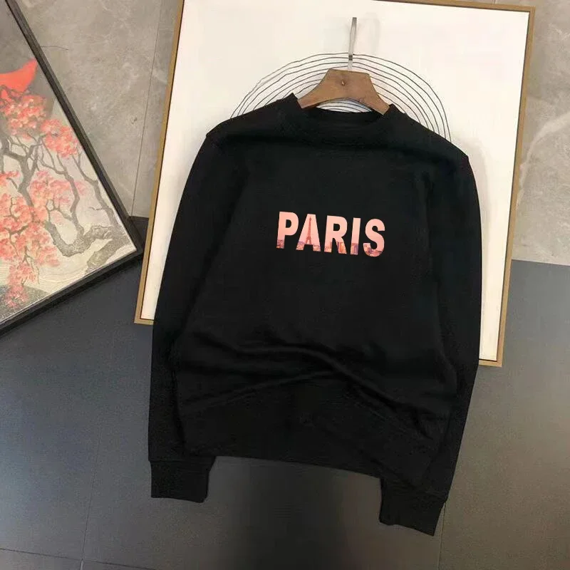 

Autumn Winter Men's Paris Letters Print Casual Hoodie Harajuku Y2k Fashion Sweatshirt Male City Hoody Streetwear Tracksuit S-4XL