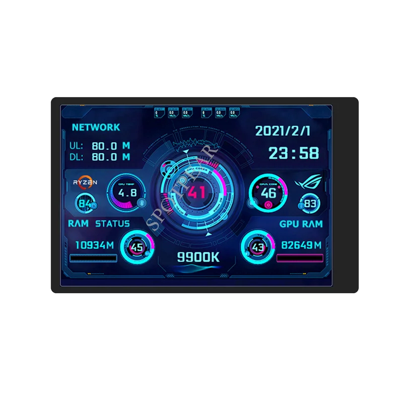 ǻ PC USB c  ȭ, CPU GPU RAM IPS , 3.5 ġ LCD  ÷ ȭ