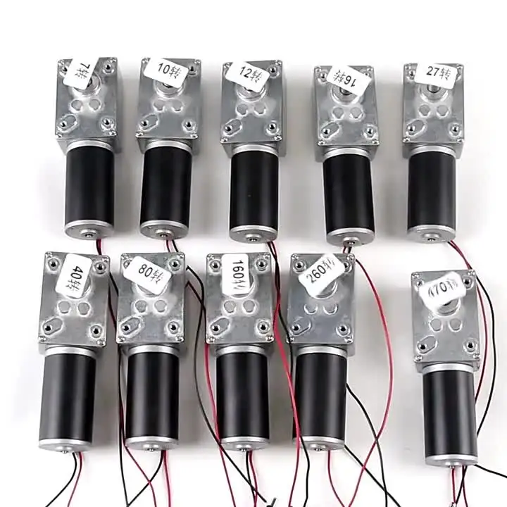 Produktbild von 5840-31ZY DC-Getriebemotor 12V/24V – Turbo-Schneckengetriebe, Selbstsperrend, D-Welle 8mm, 50RPM, Hohes Drehmoment – Für Roboter & Tore