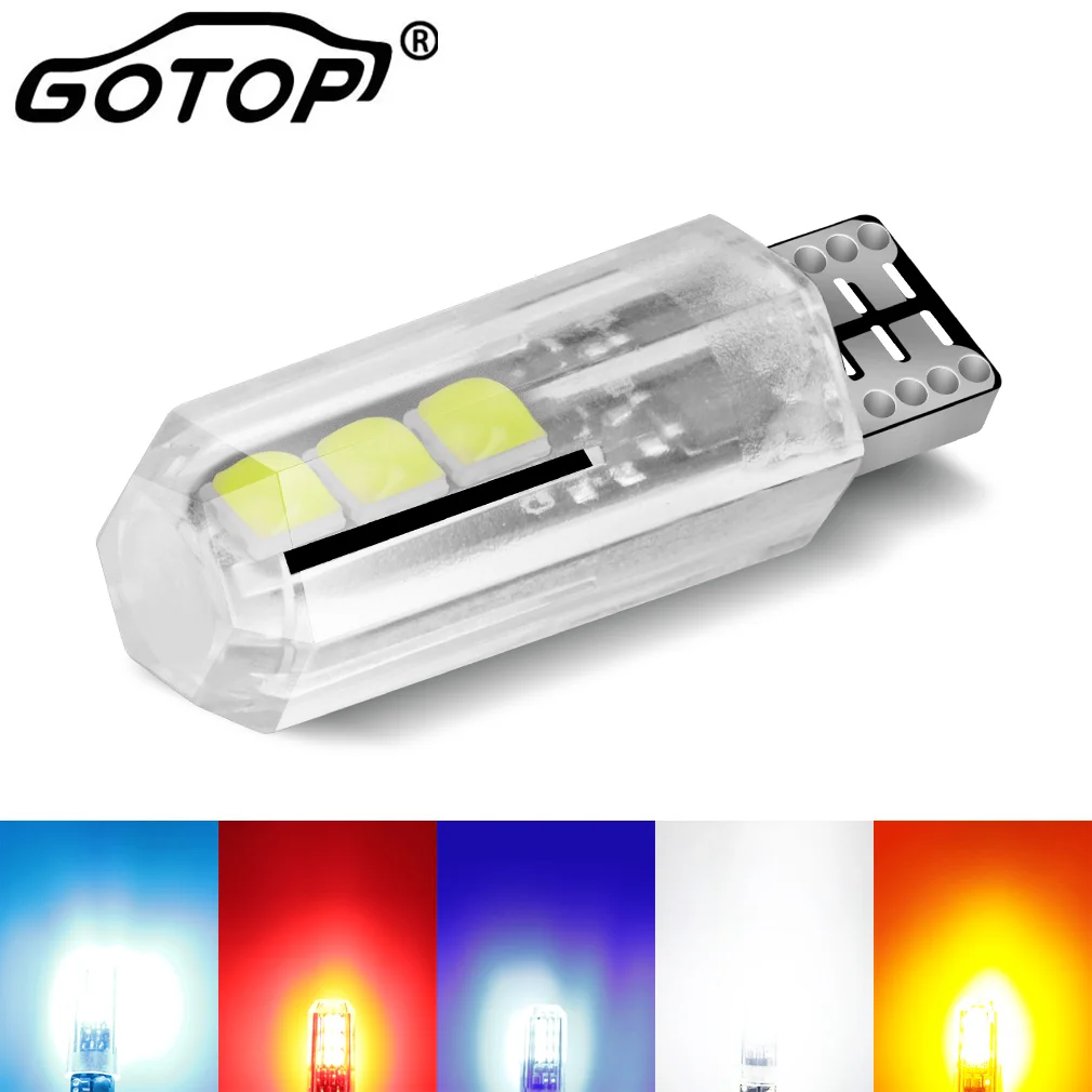 1 шт. W5W светодиодный T10 Светодиодные лампы Canbus 3030SMD Клиренс клиновидный номерной