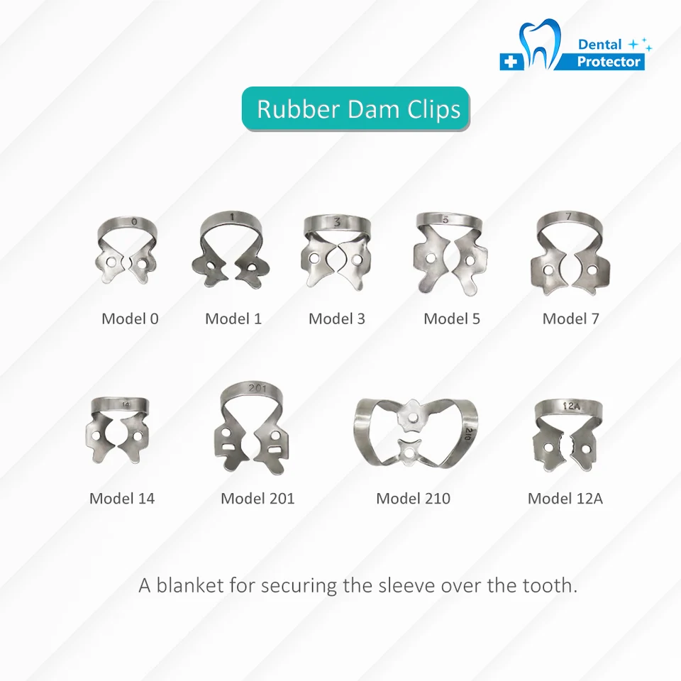 Rubber Dam Starter Kit For Dental Work - 18 Pcs With Frame, Punch, Clamps