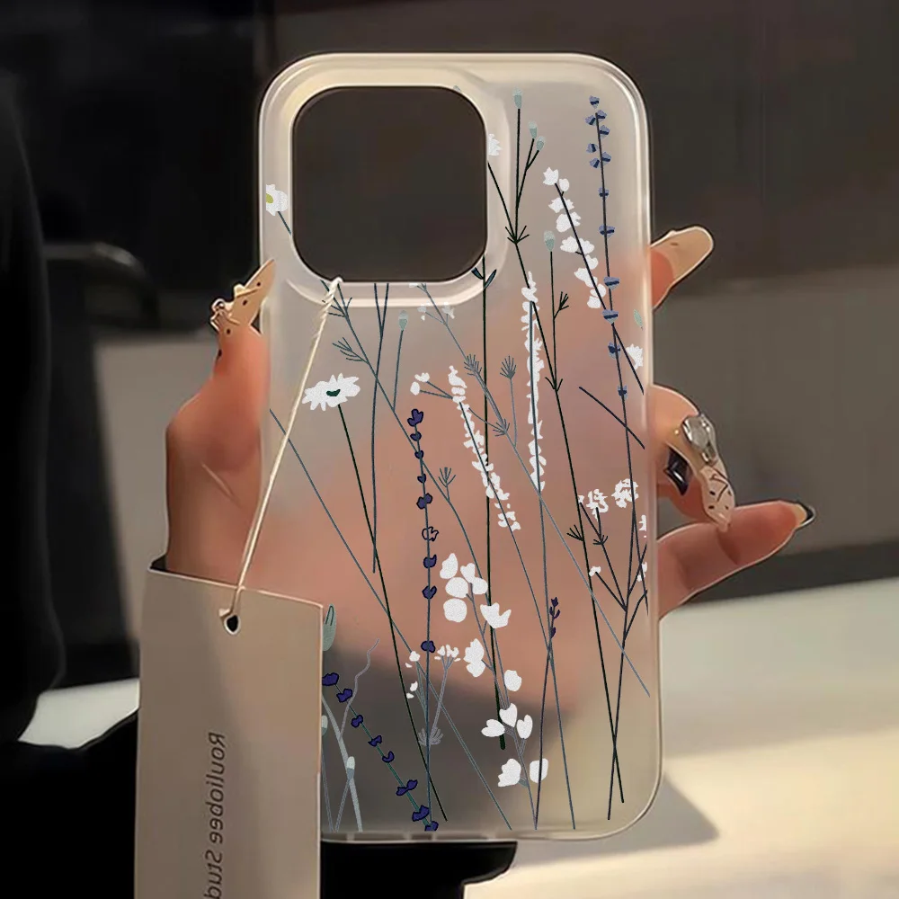 ตัวเลือกสินค้า เคสซิลิโคนกันกระแทก iPhone 16 Pro Max ลายดอกไม้