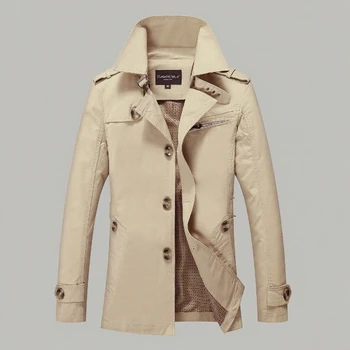 رجال الأعمال خندق معاطف طويلة الخريف سترة واقية جاكيتات عارضة أزياء عالية الجودة لينة مريحة الذكور دعوى الشارع الشهير 2