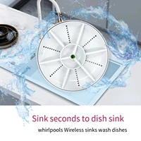 New Efficient Compact Mini Portable Turbo USB Chargeable Ultrasonic Dishwasher for Household Sink - Handy Vegetable Washing Mach 1