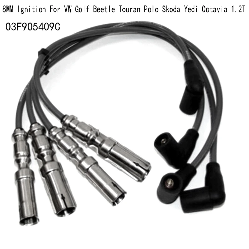 

Кабель зажигания с давлением 03F905409C для VW Golf Beetle Touran Polo Skoda Yedi Octavia 1,2 T, 4 шт., 8 мм