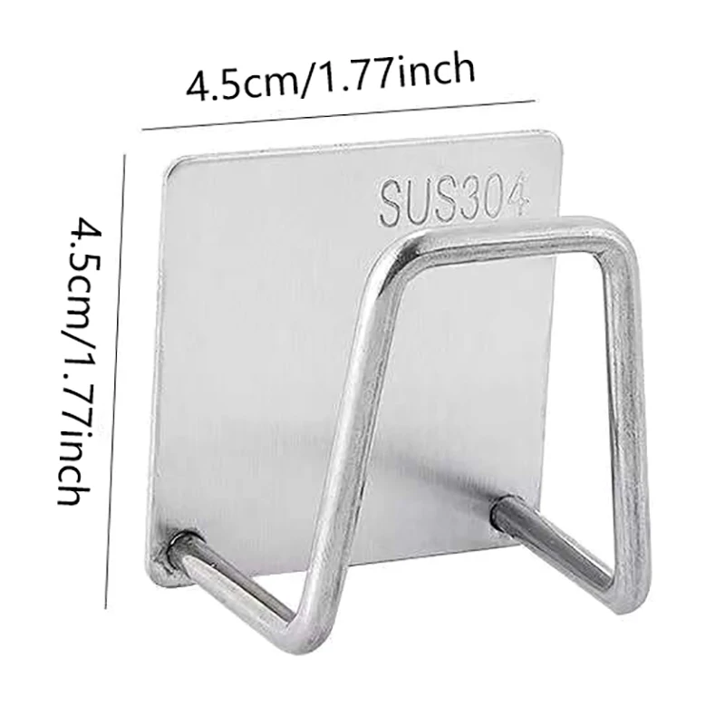 Multi-Purpose Self-Adhesive Stainless Steel Sponge Rack 6