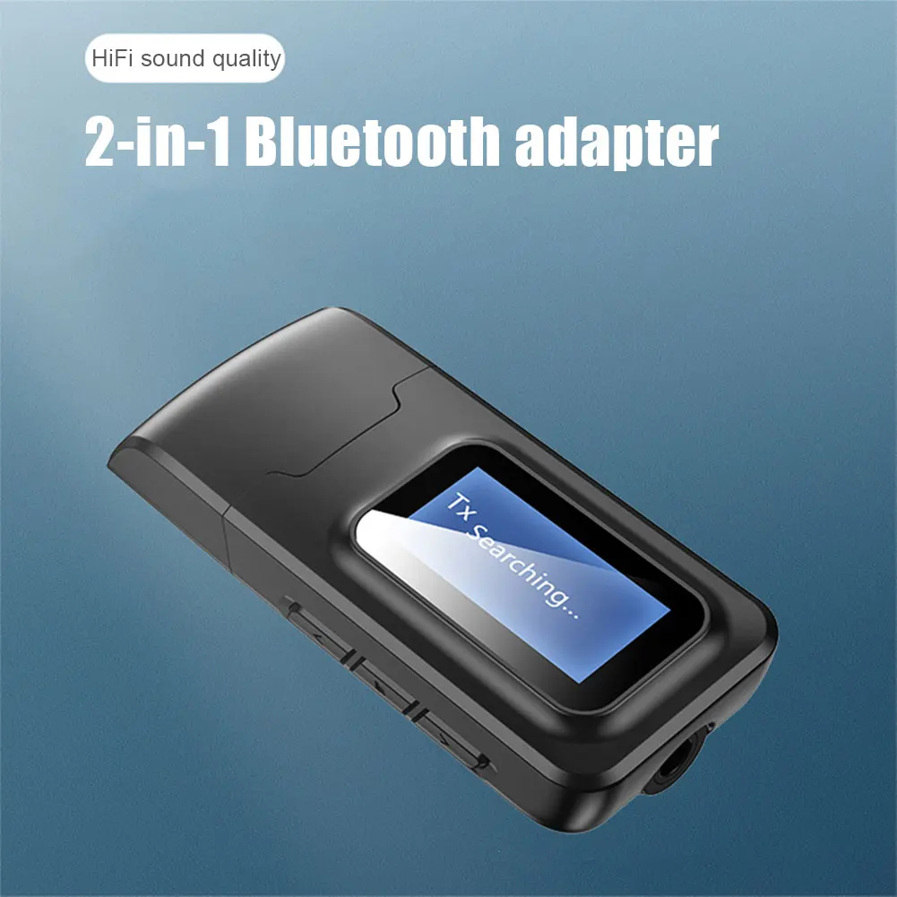 

USB Bluetooth 5,0 аудио передатчик приемник с ЖК-дисплеем 3,5 мм AUX RCA стерео беспроводной адаптер ключ для ПК ТВ автомобильные наушники
