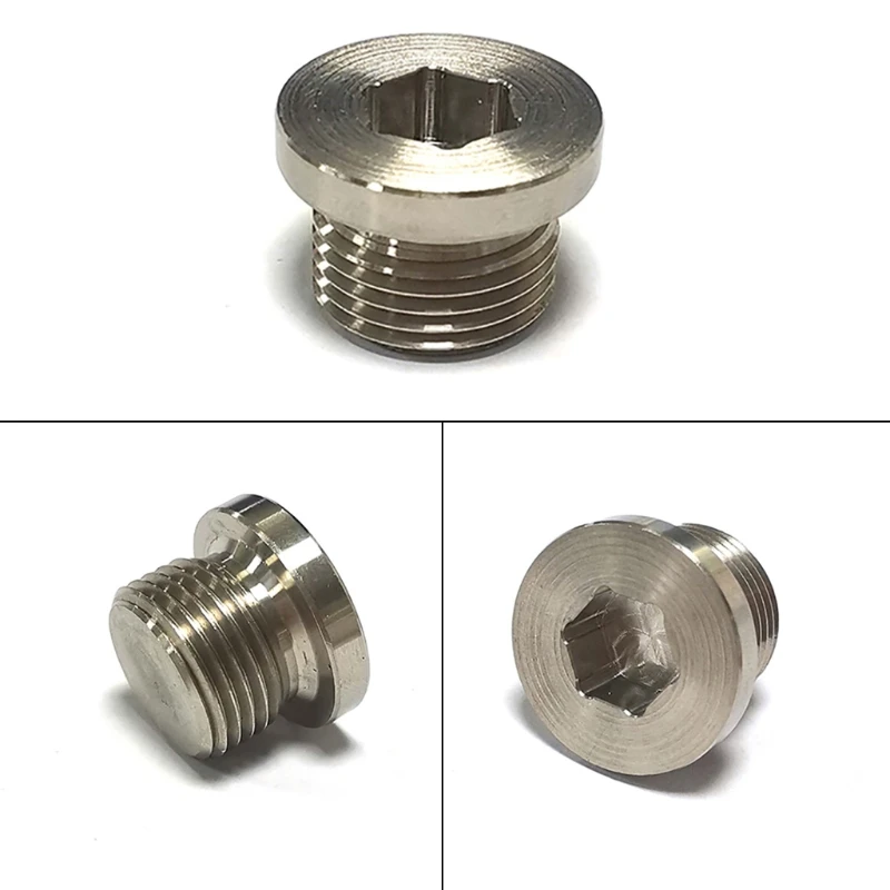 

O2 Sensor Wideband Solder Bung Plugs Nut Stepped Cap M18x1.5 Oxygen with Hex for Head Socket for Head End Cap Plug Pipe