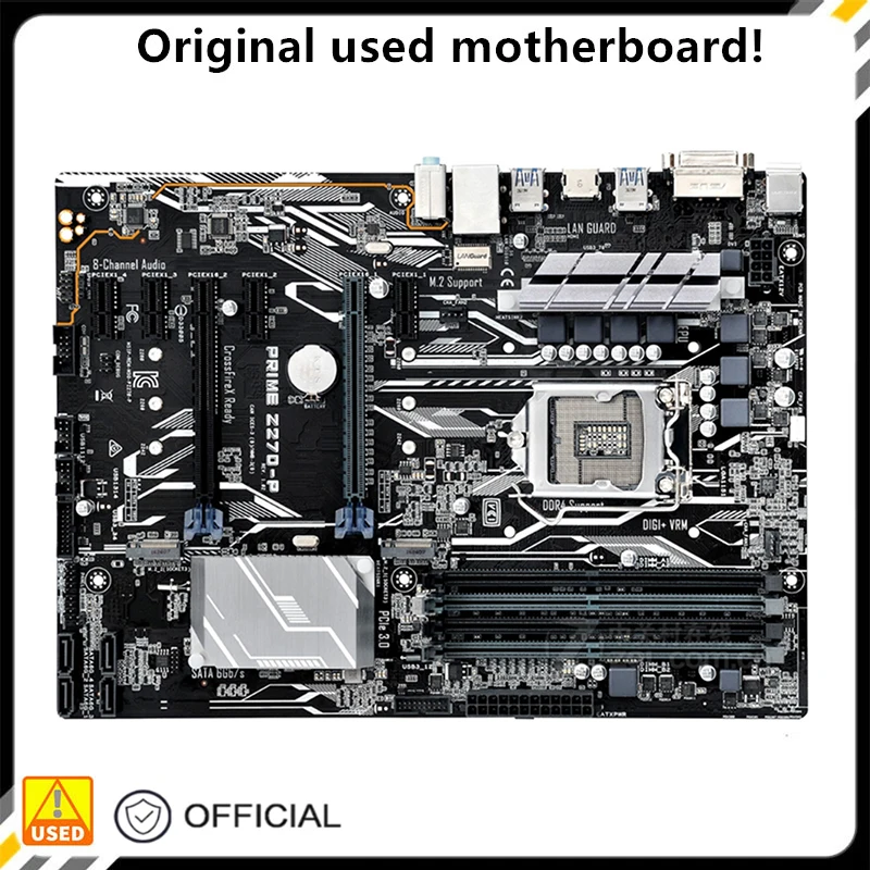 

Z270P для PRIME Z270-P оригинальный б/у Настольный Intel Z270 64 Гб DDR4 материнская плата LGA 1151 i7/i5/i3 USB3.0 SATA3