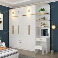 Ensemble de chambre à coucher moderne de luxe blanc avec tiroirs pour filles, mobilier de chambre à coucher, meubles de maison 4