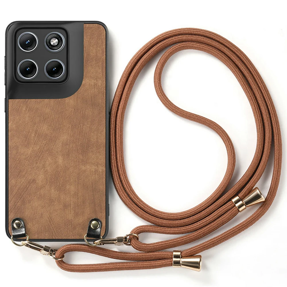Luxury Crossbody Armor Leather Back Cover