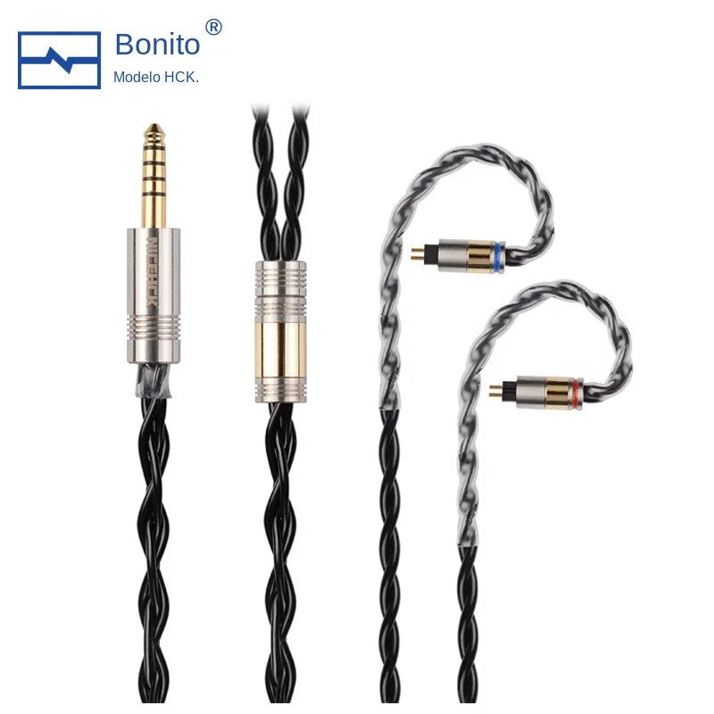 NiceHCK BlackCat Zinc Copper Alloy Oil Soaked HIFI Earphone Upgrade Cable 3.5/2.5/4.4mm MMCX/0.78mm 2Pin for F1 Dioko Kai D13