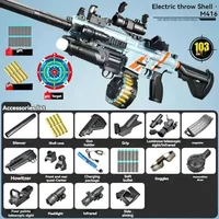 Toy Guns M416 Soft Bullet Shell Air Gun Weapons Electric Manual 2 Modes Shooting Toy Pneumatic Gun for Adults Kids Outdoor Games 1