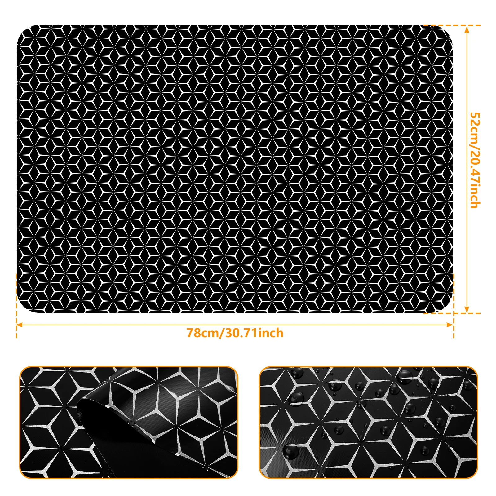 Silicone Induction Cooktop Protective Mat - Anti-Scratch Kitchen Counter Cover (30.8×20.5 Inch)