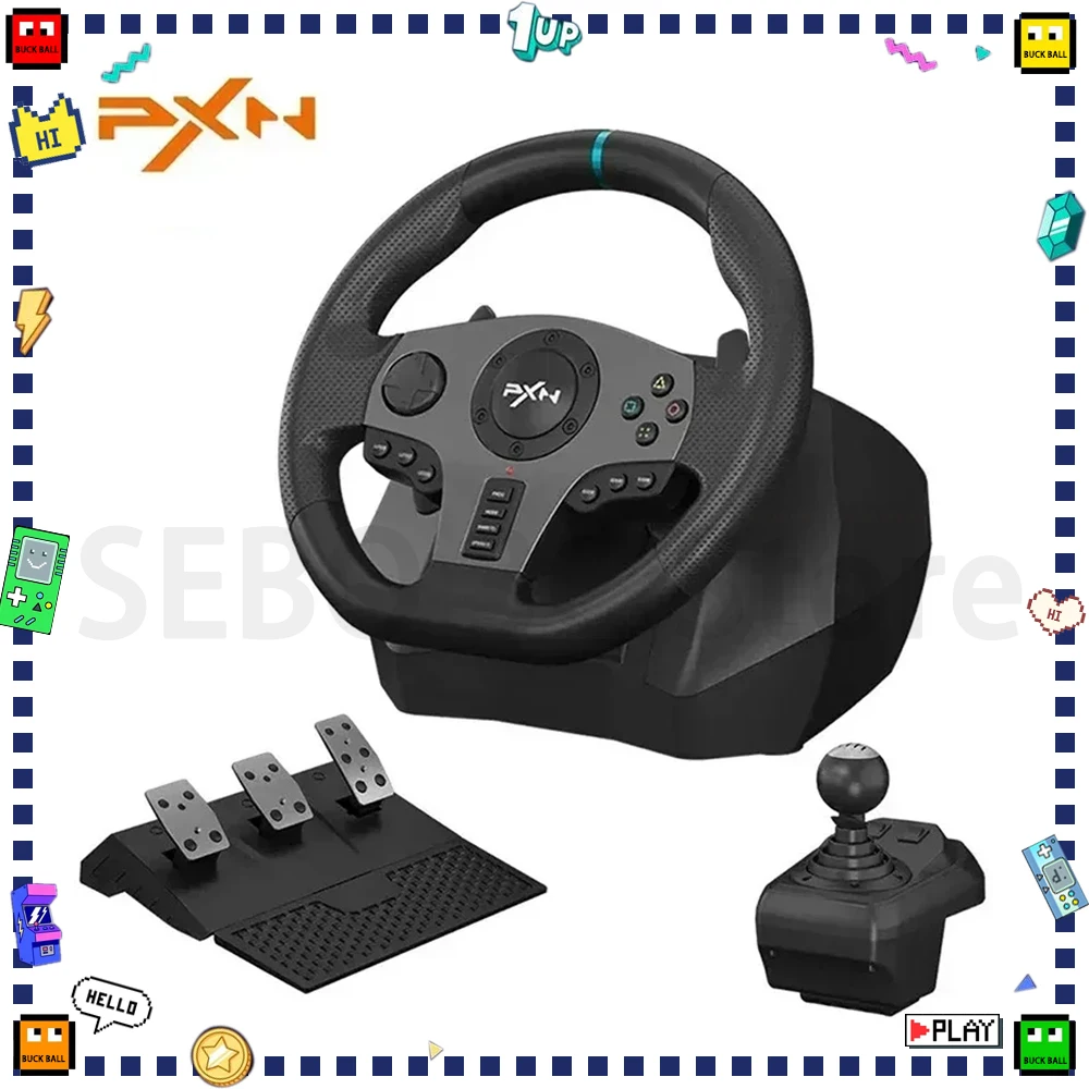 닌텐도 스위치용 심레이싱 게임 휠, Pxn V9, Ps4, Ps3, Xbox One, ..