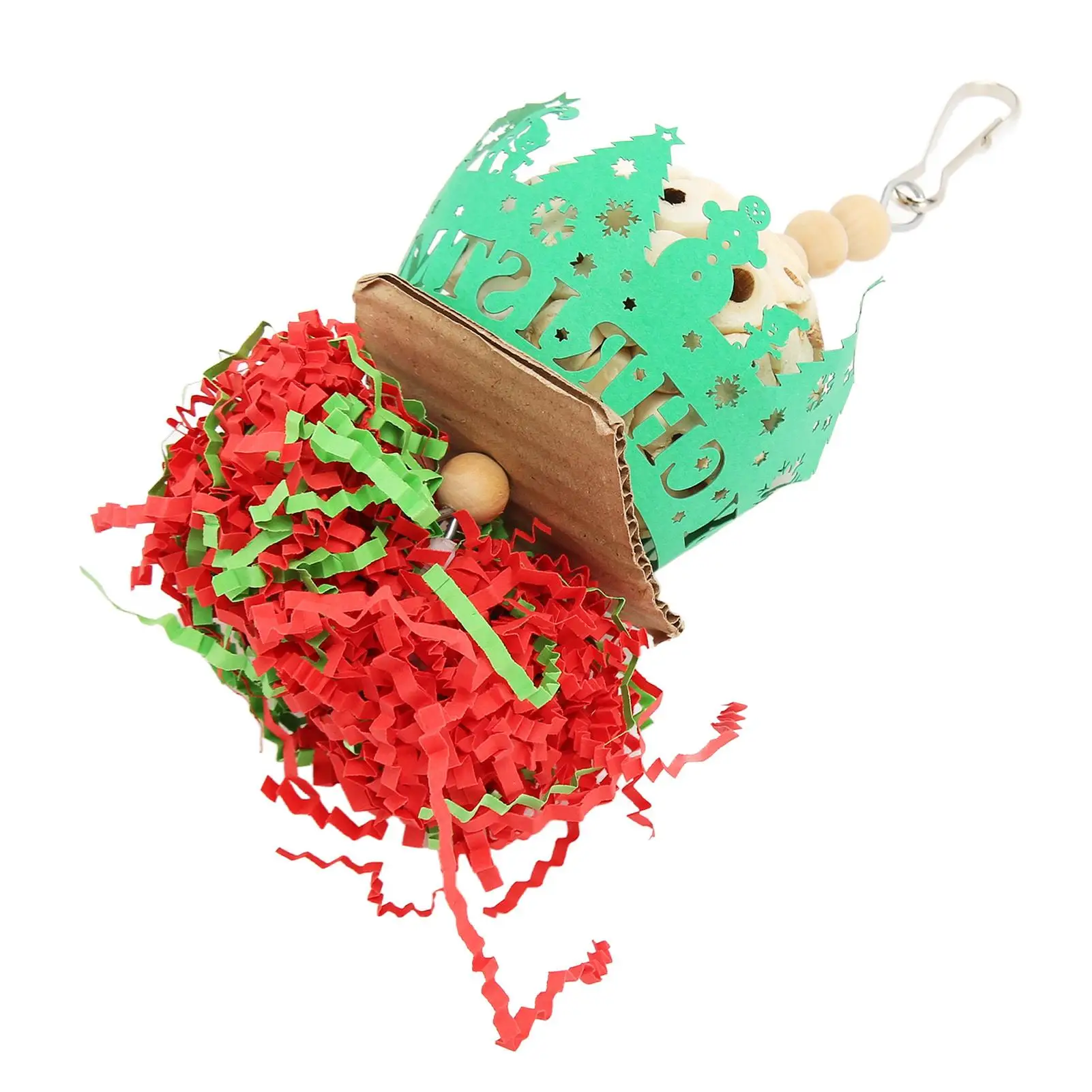 Brightly Colored Sola Balls for Cockatiels-Safe Foraging Shredding Toys for Bird Cages, Perfect Christmas Decor!