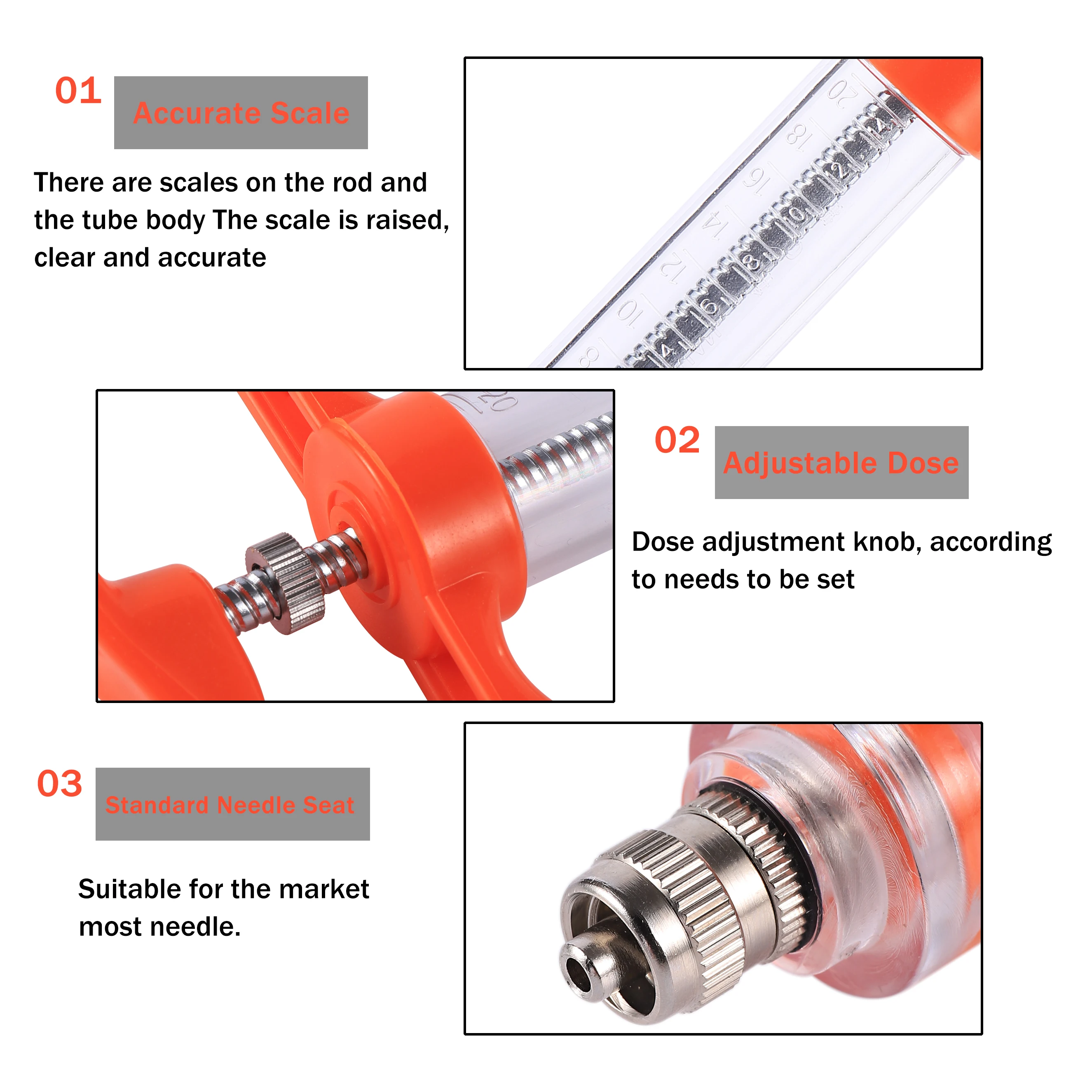 1 Pc 10ml/20ml Parrot Chick Feeding Syringe Water Tool Needle with Straight Tube Bird Raising Pet Bird Feeding Supplies 4