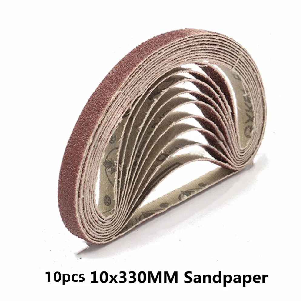 10pcs/lot 10mm 20mm Sanding Belts Sandpapers 60 80 120 240 400 600 Grits Polishing Abrasive Bands For Belt Sander