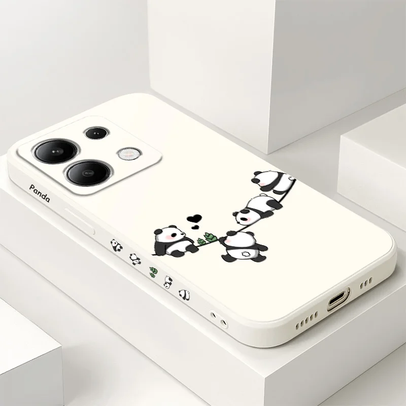 Adorable Baby Panda Liquid Silicone Phone Case Cover