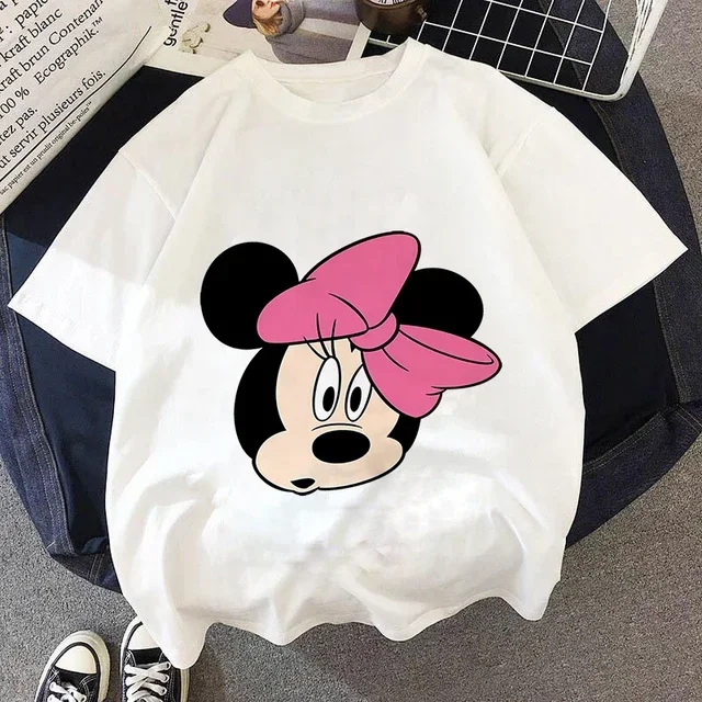 thumbnail image 1 of Camisetas de algodón para niños de Mickey Minnie Mouse, camisetas de verano para niños, camisetas de dibujos animados de Disney para niños, camisetas de anime kawaii para niños y niñas, 1 of 5