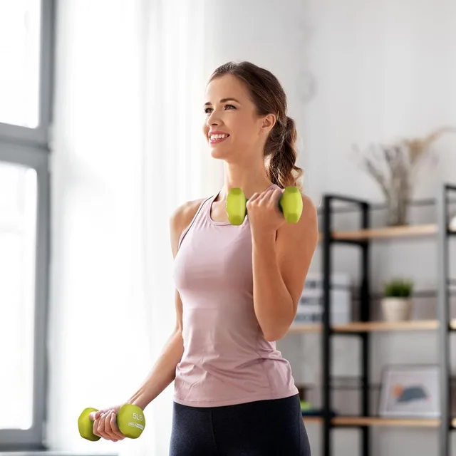Neoprene Dumbbell Set with Rack 6