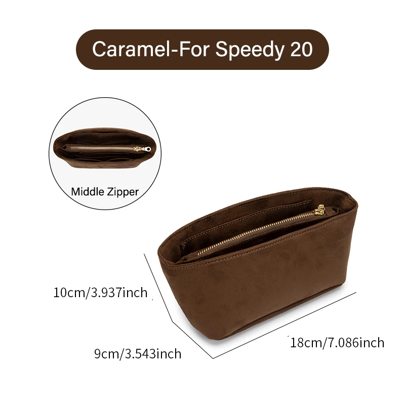 Insert Pocket Organizer voor LV Speedy 20 25 30 35 Handtas Binnenzak Shaper Reizen Opslag Draagbare Cosmetische Tas, Voor Speedy-25, Eén maat