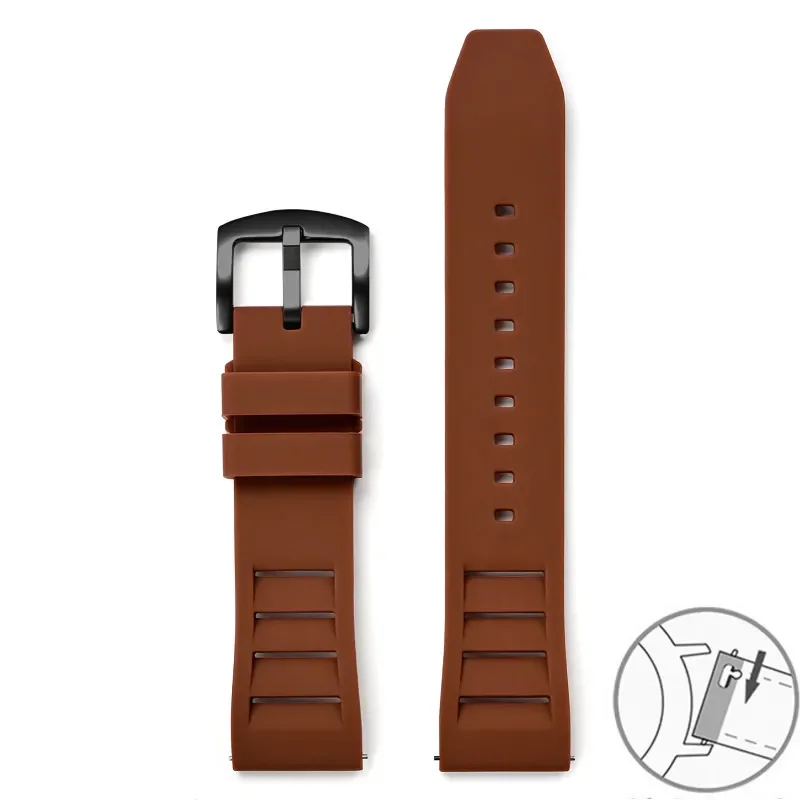 Breathable Silicone Waterproof Sport Watch Band with Quick Release