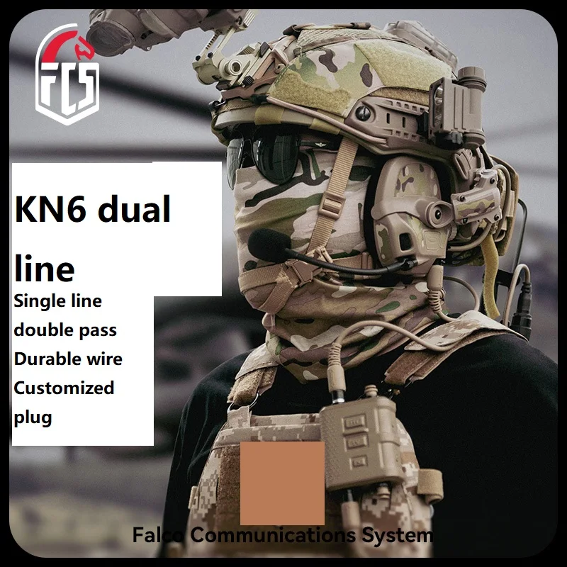 KN6 Dual AMP Earphones V60 PTT Connection Cable