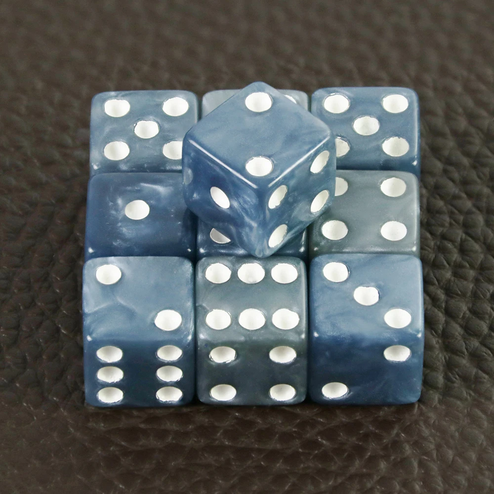 Dadi D6 da 10 pezzi con punte, dadi mini formato 12 mm per giochi di ruolo Gioco di poker Insegnamento della matematica - immagine 4