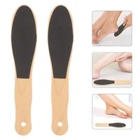 Lime à pieds professionnelle double face pour éliminer les peaux mortes et les callosités, lime en bois pour lisser les peaux dures, rugueuses et épaisses, outil de soin des pieds 2