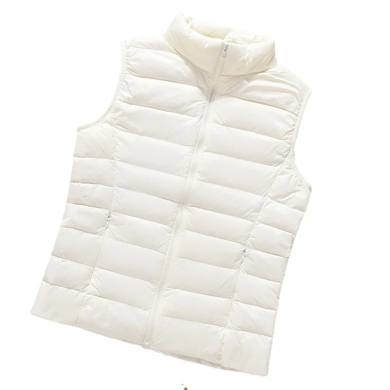 Lightweight Down Vest for Women with Slim Fit Stand Collar Portable White Duck Down Waistcoat Puffer Jacket Ladies VT-297 - 5