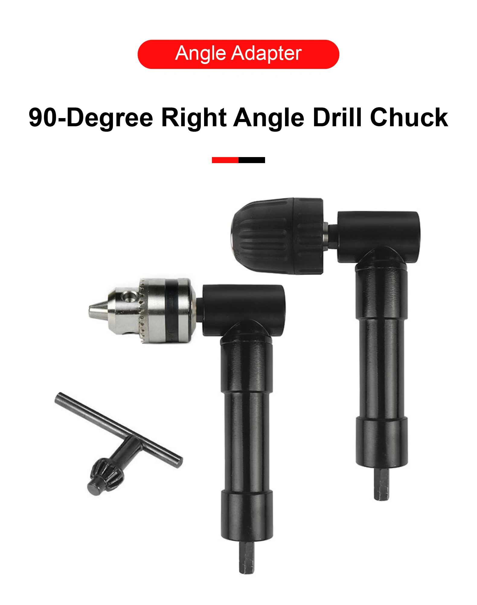 Right Angle Drill Converter 0.8-10mm 1-10mm Electric Drill Corner Adapter Three