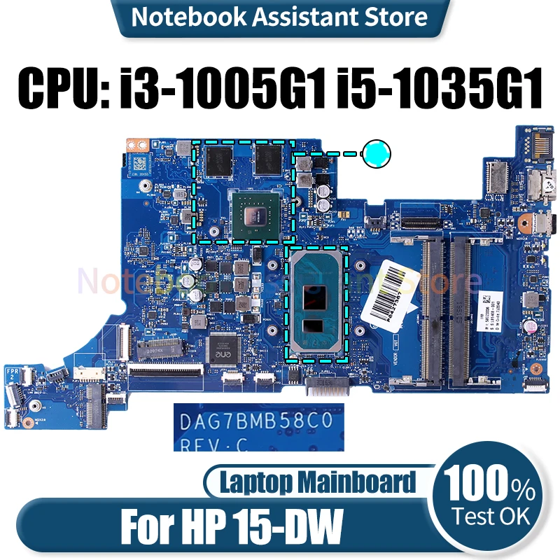 

For HP 15-DW Laptop Mainboard LA-H328P L86464-001 L86468-001 L86467-001 L87542-001 i3-1005G1 i5-1035G1 Notebook Motherboard