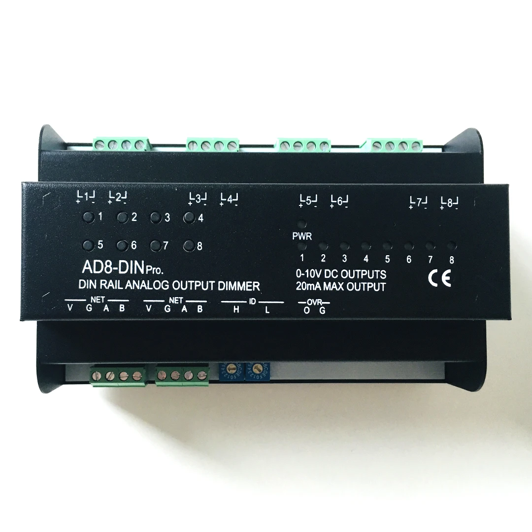 8 Channels Dimmable Module 0-10V for LED Lighting Dimmer Dimming Switch ...