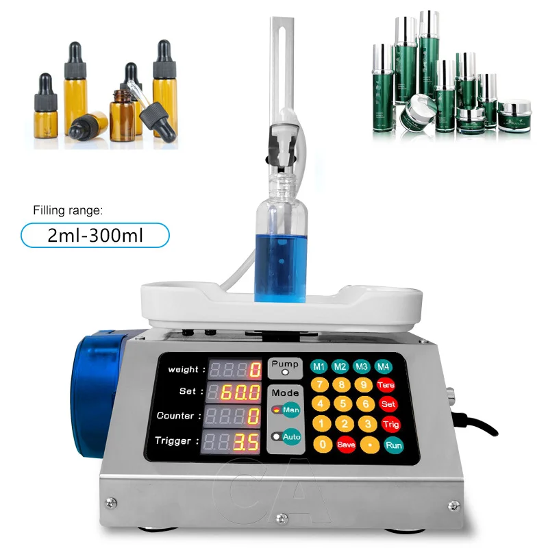 2 in 1 Liquid Weighing Filling Machine With Peristaltic Pump Semi Automatic Small Quantitative Liquid Essential Oil Accurate 100 to 220 volt automatic liquid laboratory peristaltic media pump dispenser