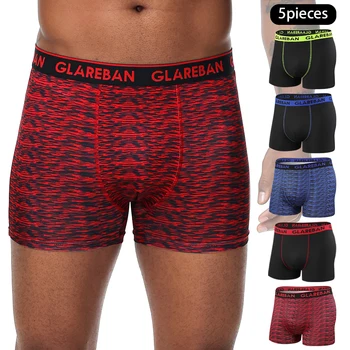 Confezione da 5 pezzi Boxer da uomo Intimo morbido Mutande maschili per uomo Homme Comodi boxer Slip Mutandine Slip 1