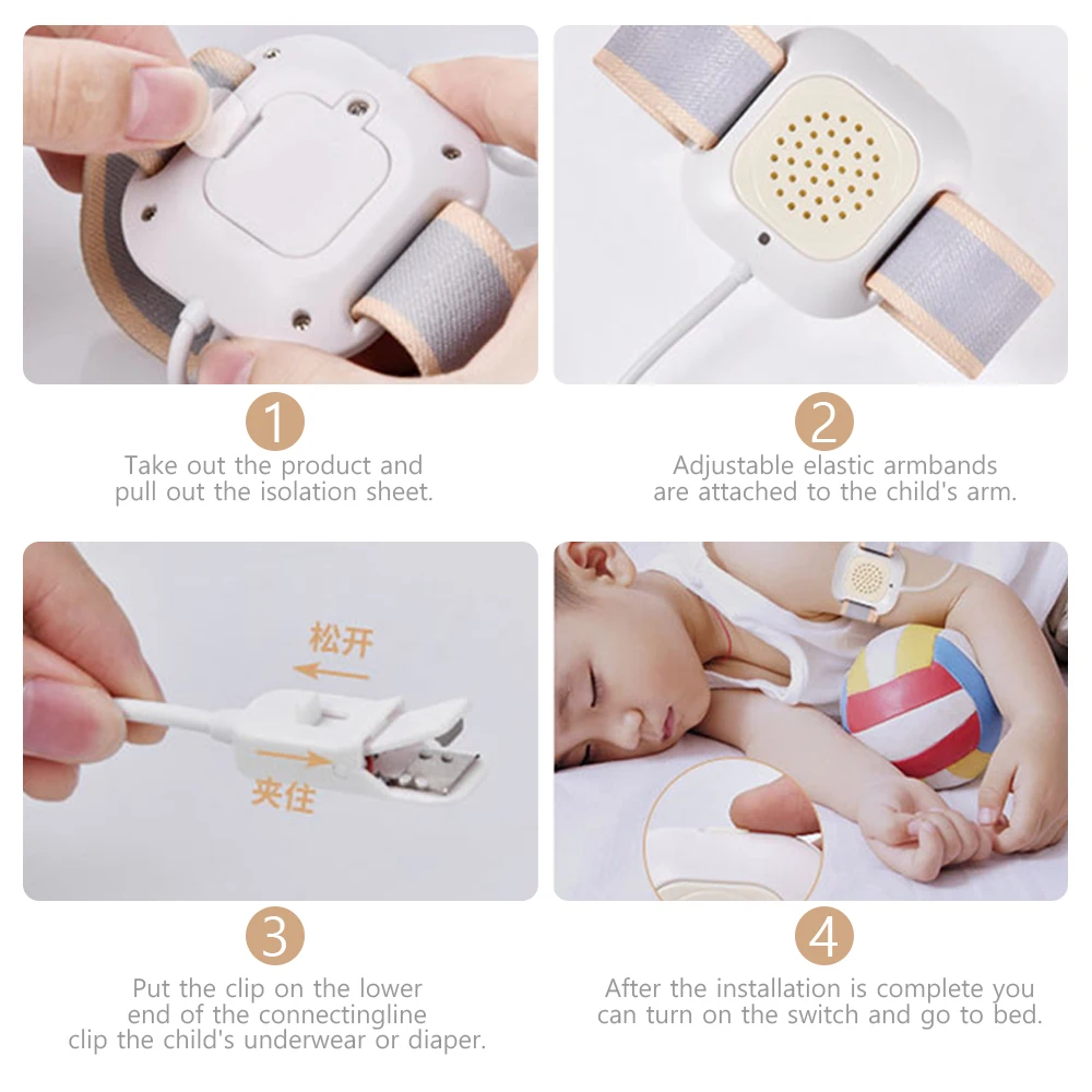 Bedwetting Alarm for Boys and Girl USB Rechargeable Pee Alarm with Sounds and Vibration Bedwetting Sensor for Kids Adults bedwetting sensor alarm