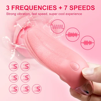 Tongue Licking Vibrator for Women Stronger Clitoral Masturbator Mini Clit Rechargeable G spot Sex Toys Female Nipple licking 2