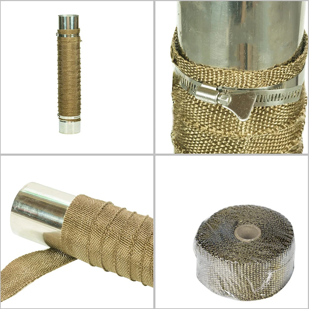 

Fireproof Ribbon for DIY Tent Stove Secure Installation with Adjustable Clamps Prevents Heat Loss Wraps Gear Components