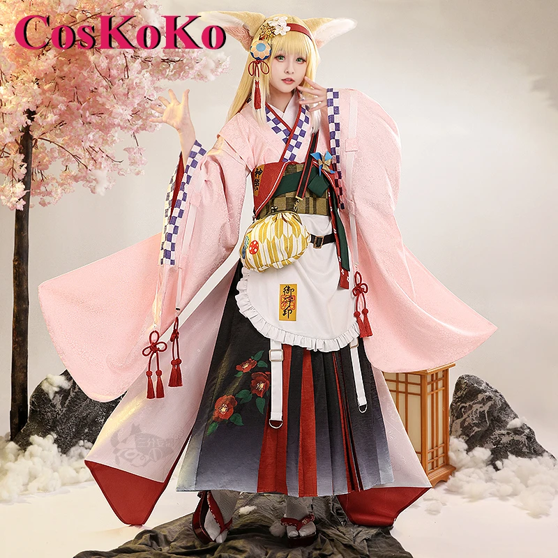 CosKoKo 스즈란 코스프레 게임 아크나이트 코스튬, 화려한 스위트 유니폼 드레스, 여성 할로윈 카니발 파티 역할 놀이 의류