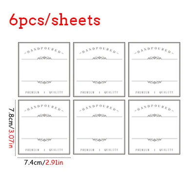 6pcs label