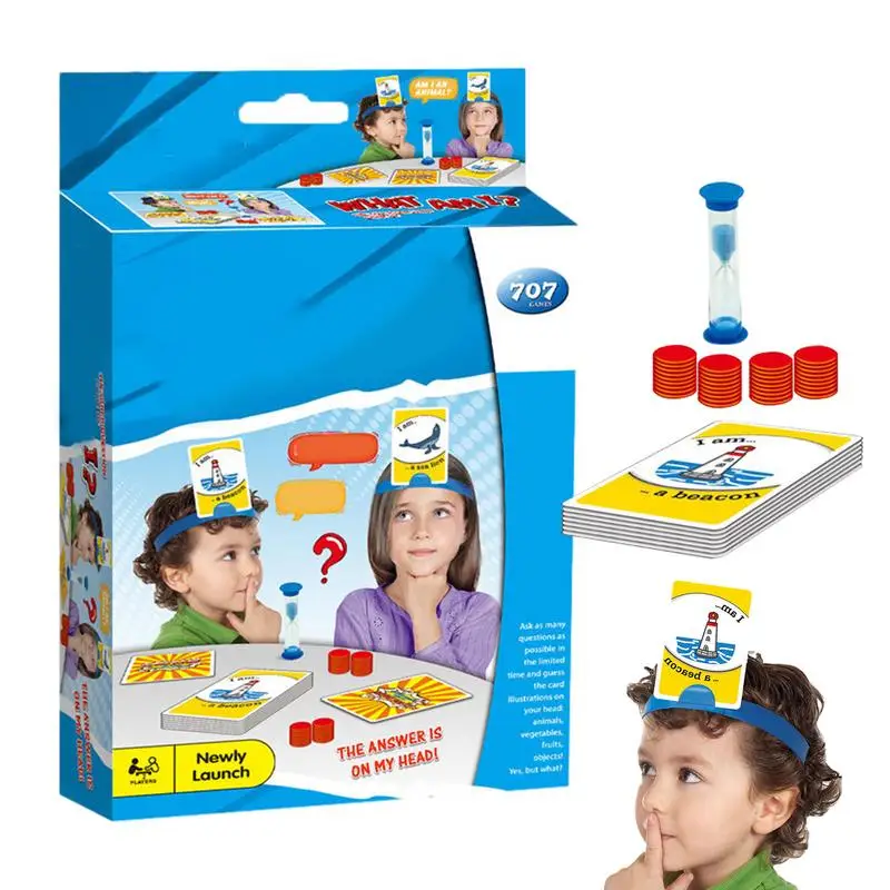 

Headband Card Game Children's Interactive Card Guessing Board Guess Cards With Clear Illustrations For Birthday Party Holiday