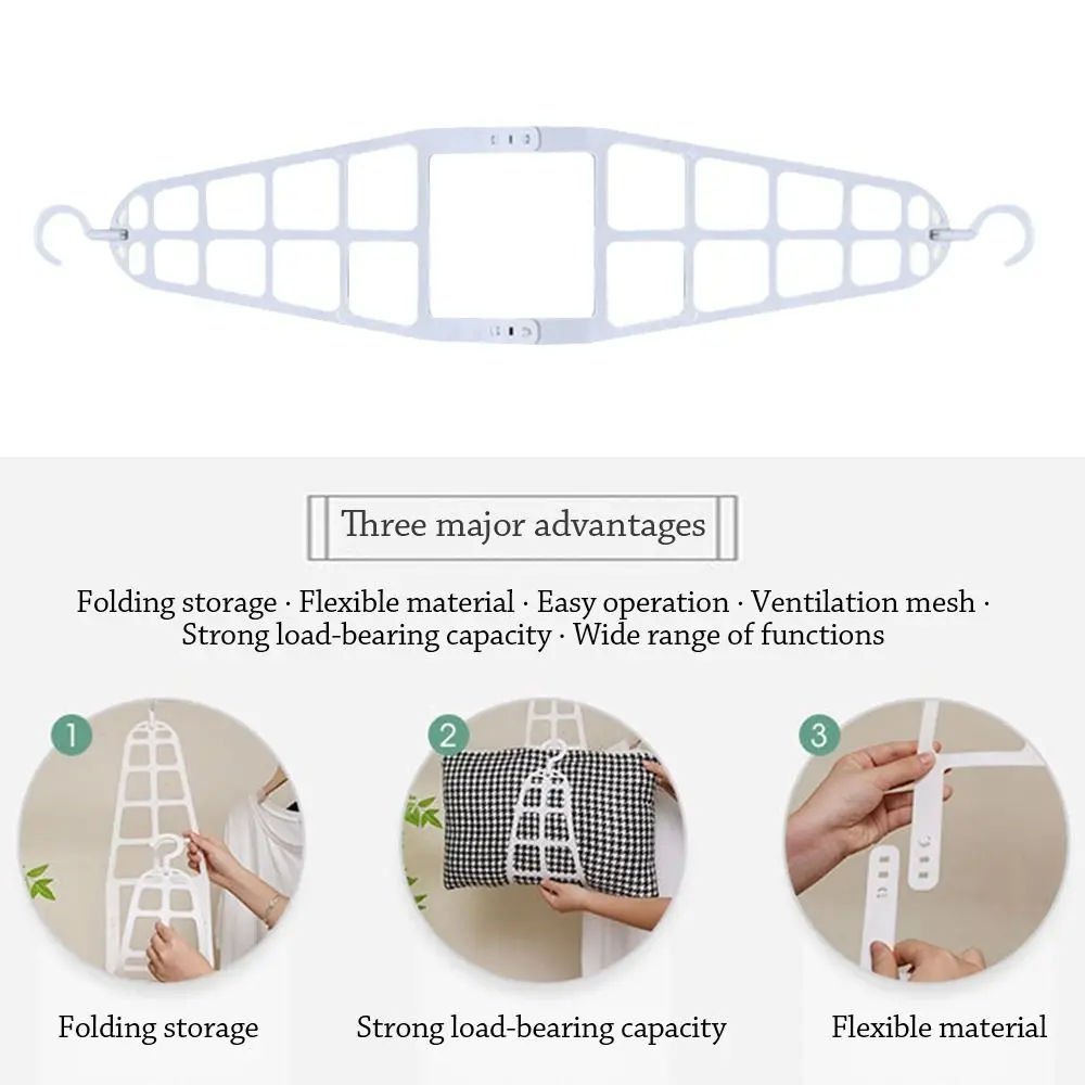 Durable Adjustable Pillow Toy Doll Drying Rack Multifunctional Windproof Clothes Hanger Practical Space-Saving Shoes Drying Rack 4