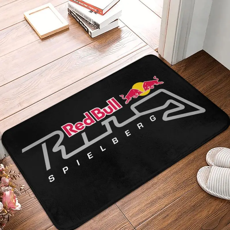 Tappetino Per Porta D'Ingresso Rosso Double-Bull Tappetino Antiscivolo Per Interni Ad Asciugatura Rapida Tappeto D'Ingresso Per Garage Da Giardino