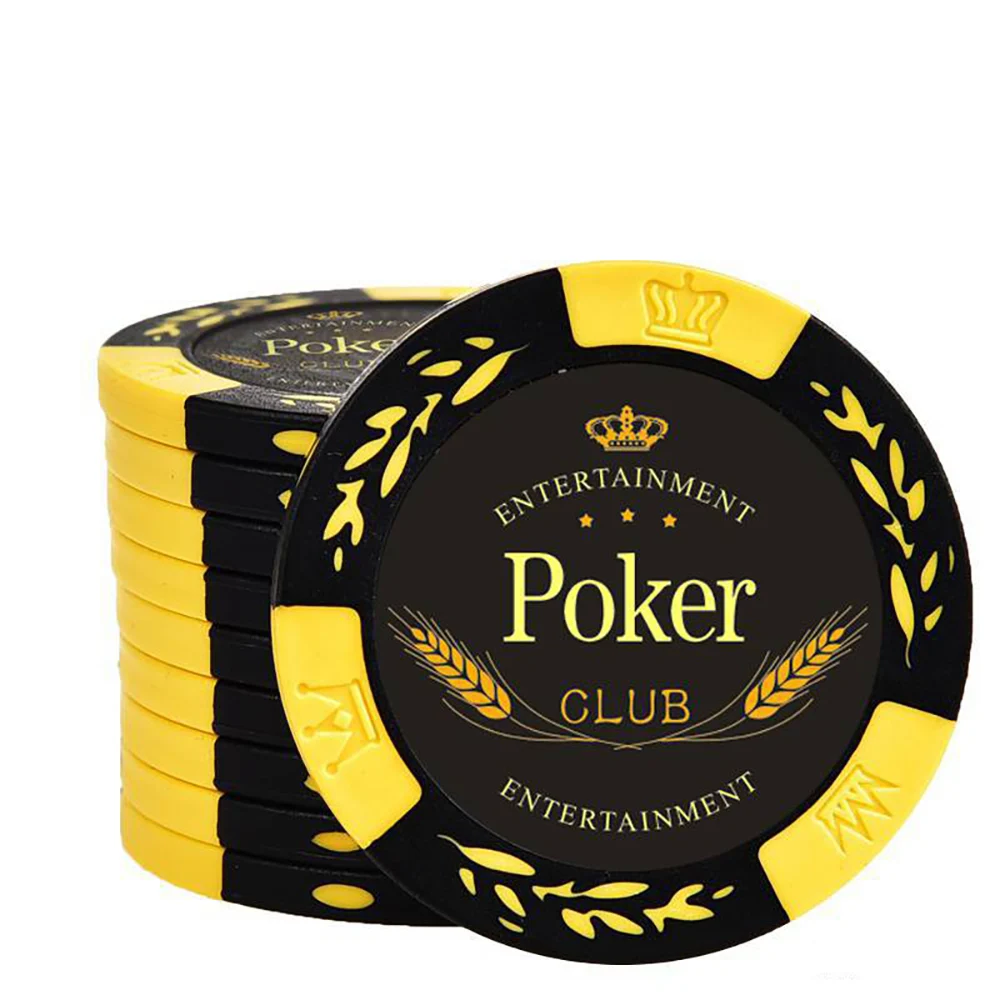 10PCS Poker Chips Reward Coins Blank Poker Chips Texas Hold\'em Poker Entertainment Chips Game Coins