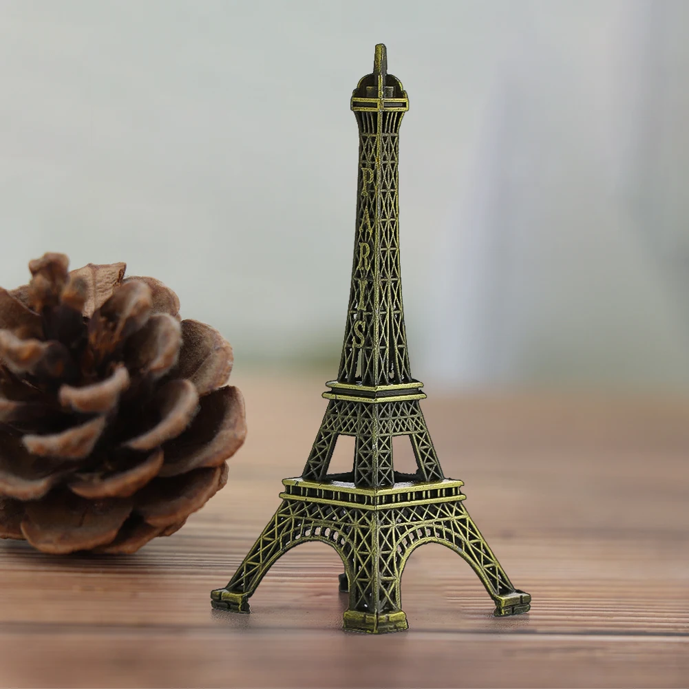 

1 шт. миниатюрное украшение из сплава с изображением Эйфелевой башни, статуэтка для украшения комнаты, статуэтка, сувенирный Свадебный центральный элемент, аксессуары, поделки