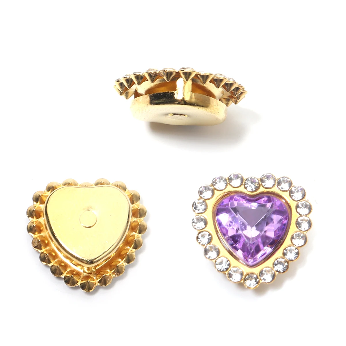 Heart Rhinestone Sew Beads 4