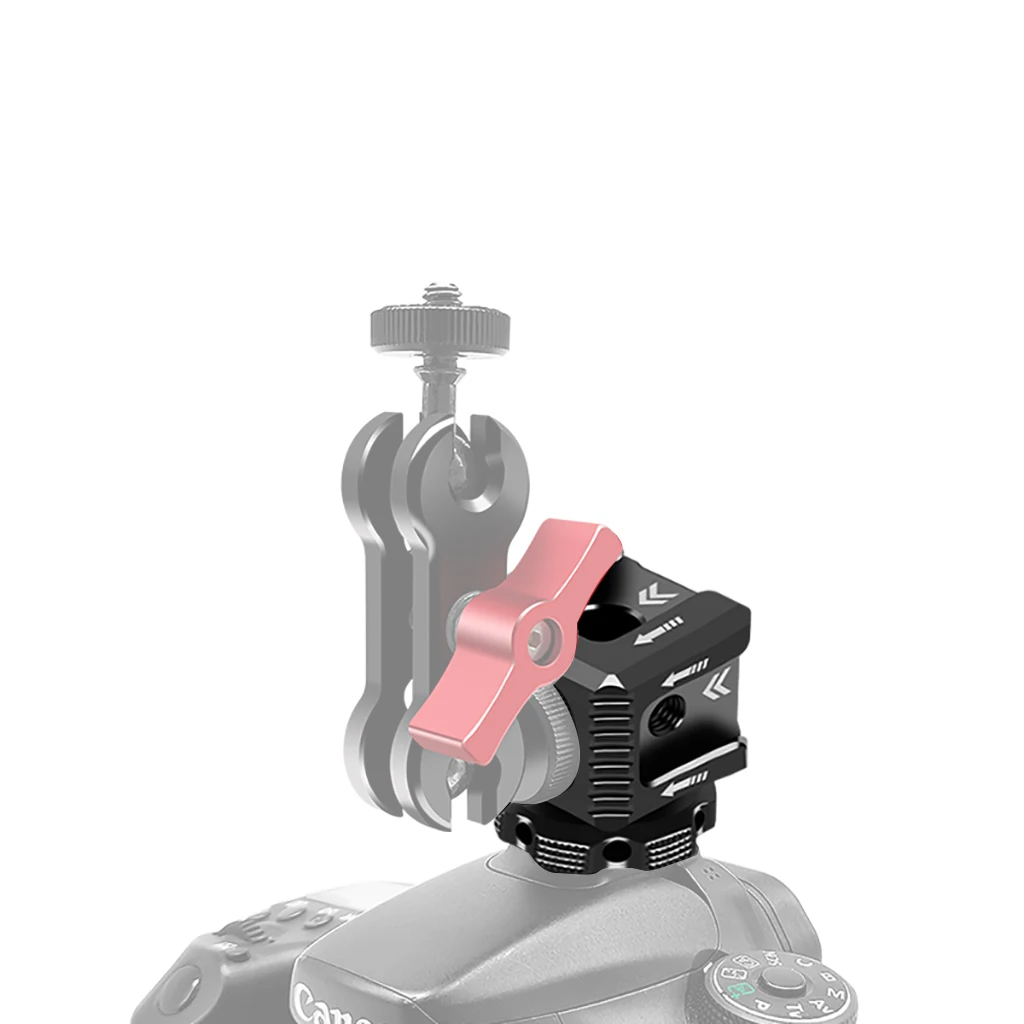 Triple Hot Shoe Mount Adapter Cold Shoe Extension Mount Monitor Holder Mic Fill